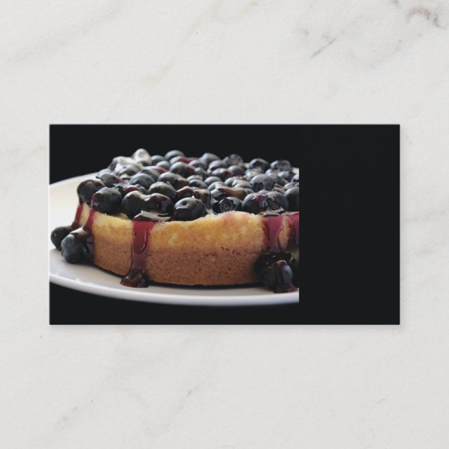 carte de visite de cheesecake aux myrtilles (Devant)