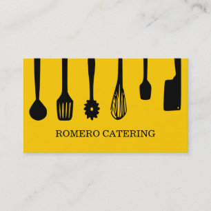 Carte de visite de chef de traiteur de restaurant