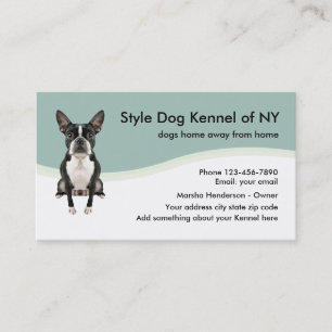 Carte de visite de chenil de chien