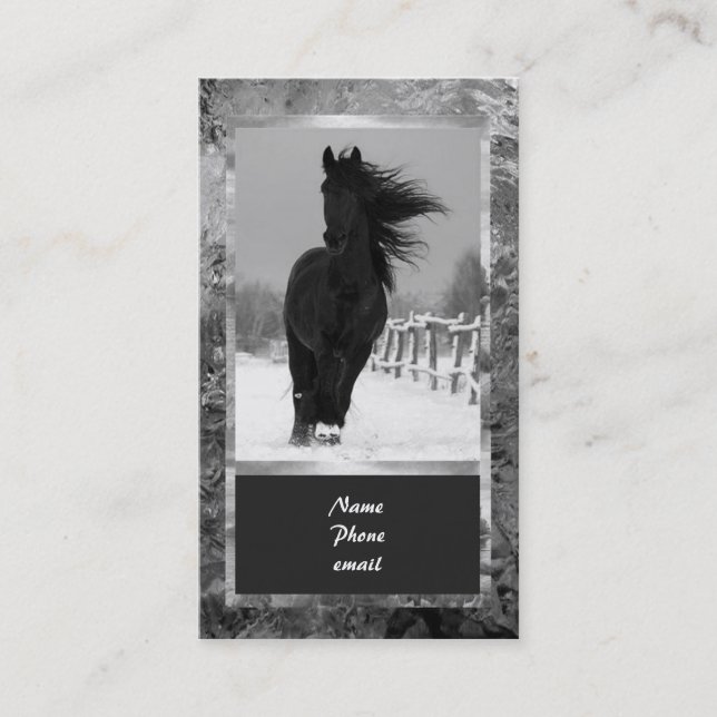 Carte de visite de cheval (Devant)