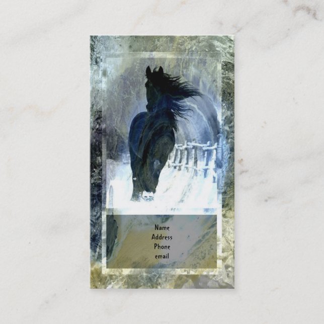 Carte de visite de cheval (Devant)