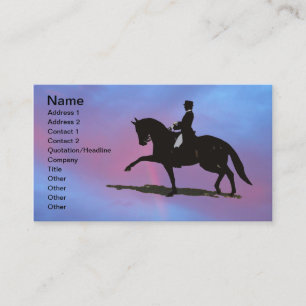 Carte de visite de cheval de dressage