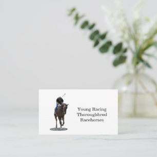 Carte de visite de cheval Thoroughbred Galloping