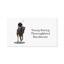 Carte de visite de cheval Thoroughbred Galloping
