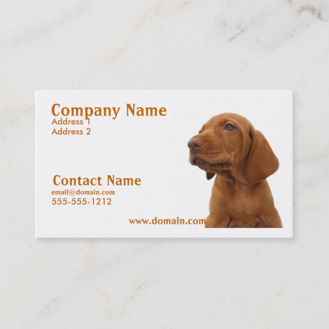 Carte de visite de chien (Devant)