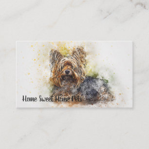 Carte de visite de chien aquarelle