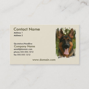Carte de visite de chien de berger allemand