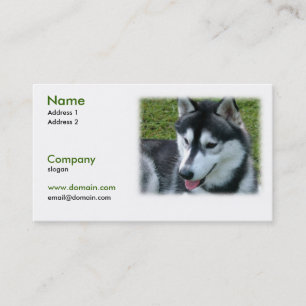 Carte de visite de chien de chien de traîneau