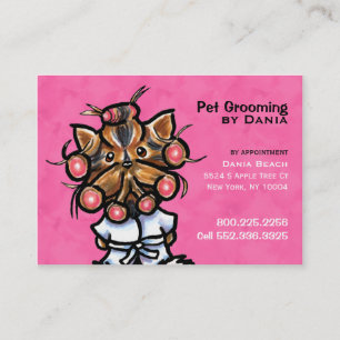 Carte De Visite De chien de Groomer d'animal familier de spa