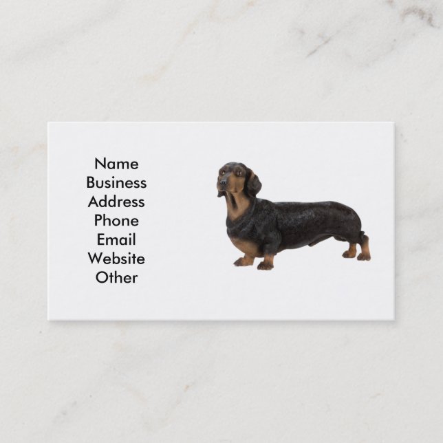 Carte de visite de chien de teckel (Devant)