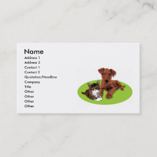 Carte de visite de chien et de chat