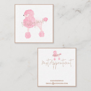 Carte de visite de chien rose