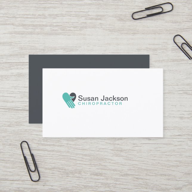 Carte de visite de chiropractie (Devant/Arrière en situation)