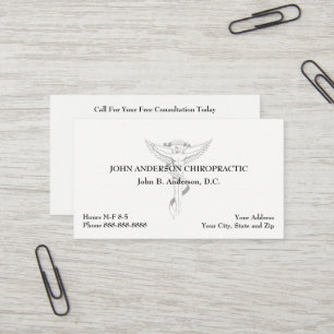 Carte de visite de chiropractie de chiroprakteur