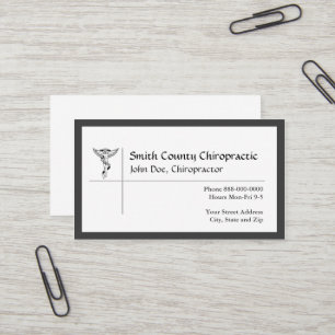 Carte de visite de chiroprakteur de chiropractie