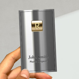 Carte de visite de chirurgien en plastique métall