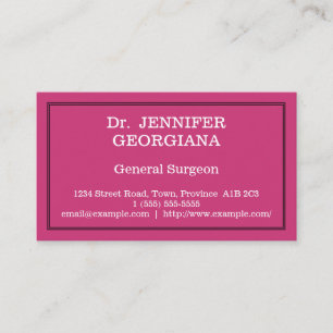 Carte de visite de chirurgien général minimal
