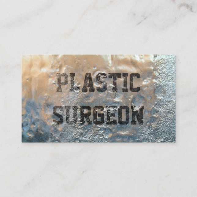 Carte de visite de chirurgien plasticien de glace  (Devant)