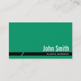 Carte de visite de chirurgien plastique vert clair
