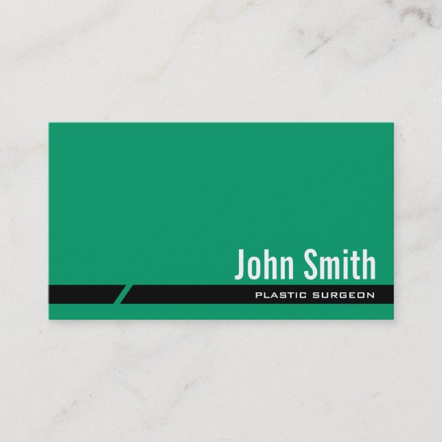 Carte de visite de chirurgien plastique vert clair (Devant)