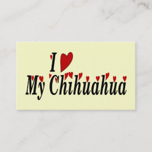 Carte de visite de chiwawa d'amour