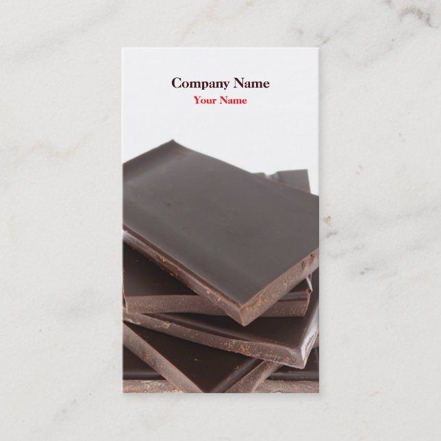 Carte de visite de chocolat (Devant)