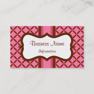 Carte de visite de chocolat à la framboise personn
