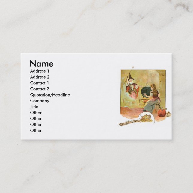 Carte de visite de Cinderella Fairytale (Devant)