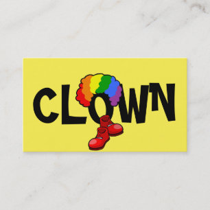 Carte de visite de cirque Clown Children's Enterta