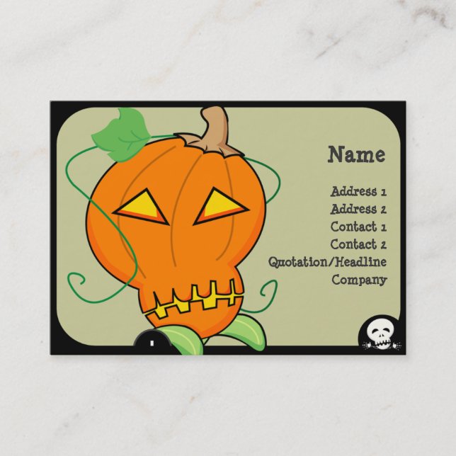 Carte de visite de citrouille (Devant)