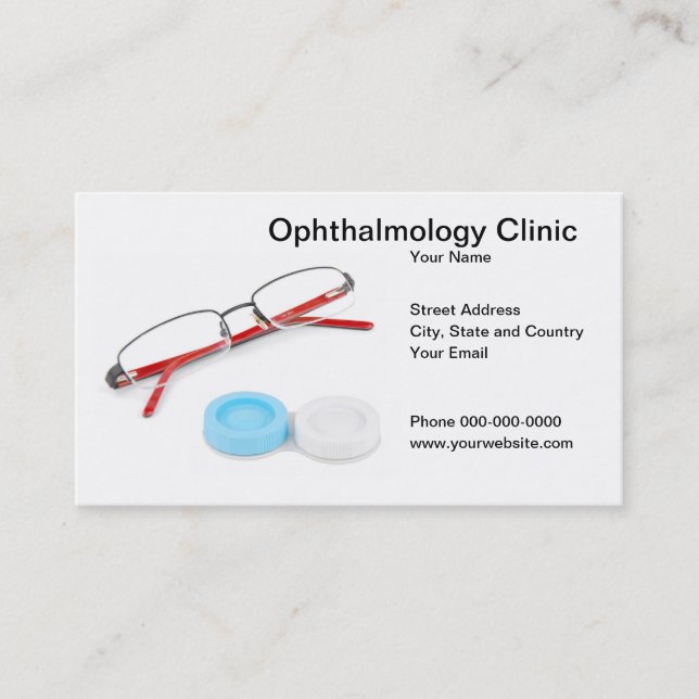 Carte de visite de clinique d'ophthalmologie (Devant)