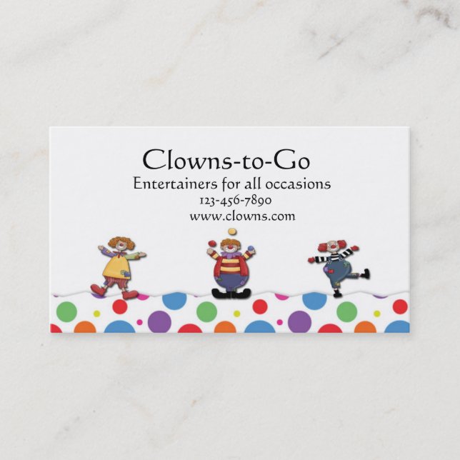 Carte de visite de clowns (Devant)