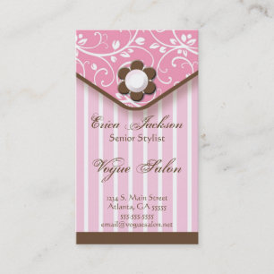Carte de visite de Clutch de rose et de brun