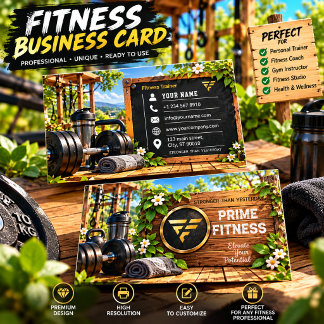 Carte de visite de coach personnel de fitness |