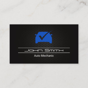 Carte de visite de coche du logo auto bleu