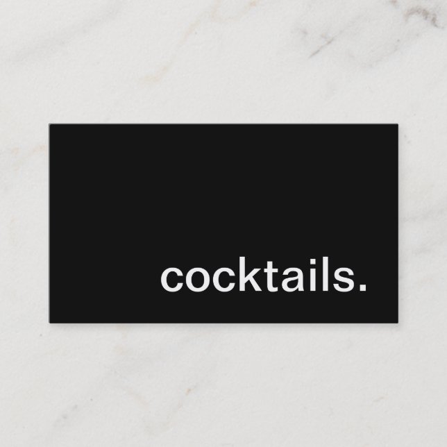 Carte de visite de cocktails (Devant)