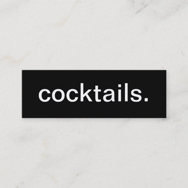 Carte de visite de cocktails (Devant)