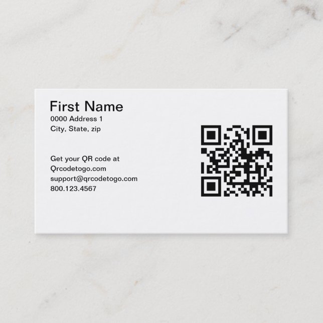 Carte de visite de code de QR (Devant)