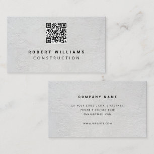 Carte de visite de code QR de construction profess