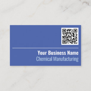 Carte de visite de code QR de fabrication chimique