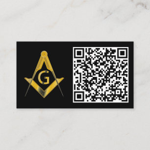 Carte de visite de code QR de Freemason