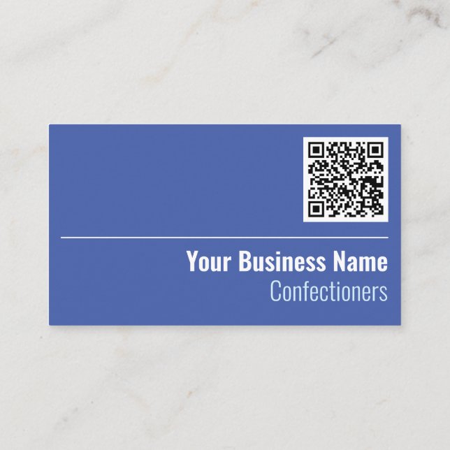 Carte de visite de code QR des confiseurs (Dos)