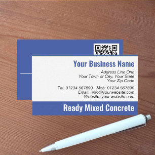 Carte de visite de code QR en béton prêt