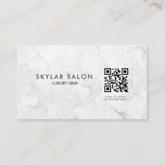 Carte de visite de code QR en marbre professionnel