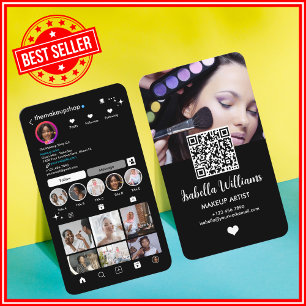 Carte de visite de code QR Instagram