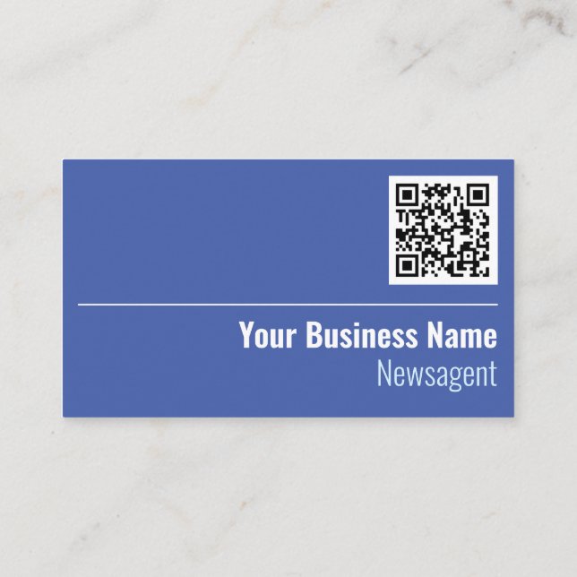 Carte de visite de code QR Newsagent (Dos)