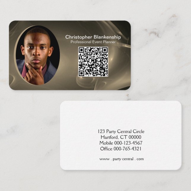 Carte de visite de code QR photo professionnel per (Devant / Derrière)