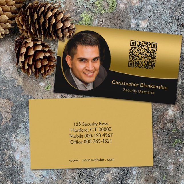 Carte de visite de code QR photo professionnel per (Créateur téléchargé)