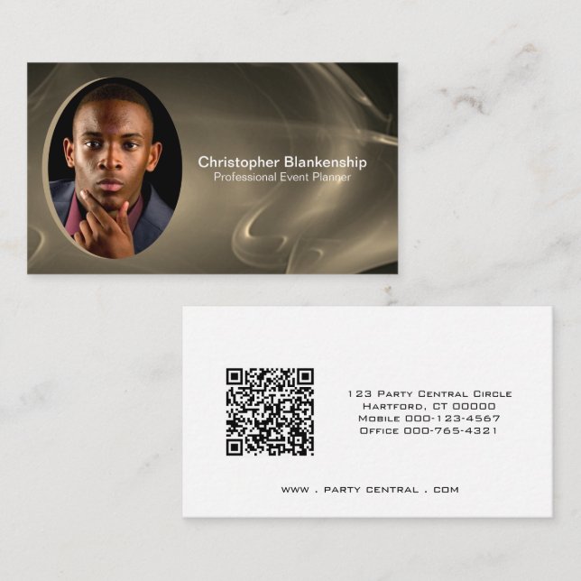 Carte de visite de code QR photo professionnel per (Devant / Derrière)