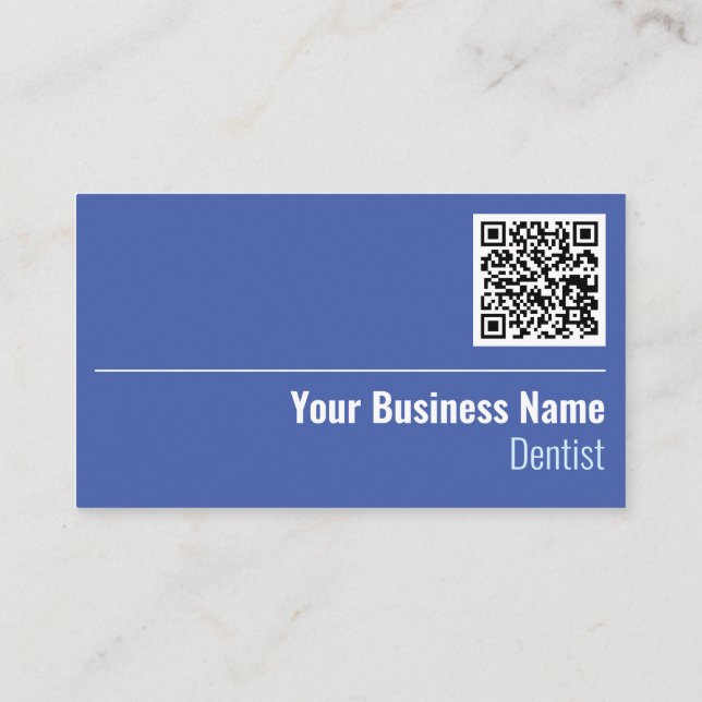 Carte de visite de code QR pour dentiste (Dos)